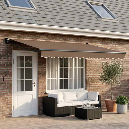 vidaXL Retractable Awning Taupe 4 x 2 m 100% Polyester and Aluminium