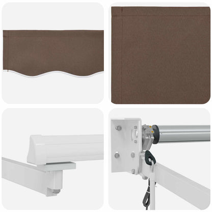 vidaXL Electric Retractable Awning Taupe 100% Polyester and Aluminium