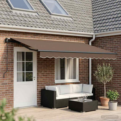 vidaXL Retractable Awning Taupe 4 x 2 m Fabric