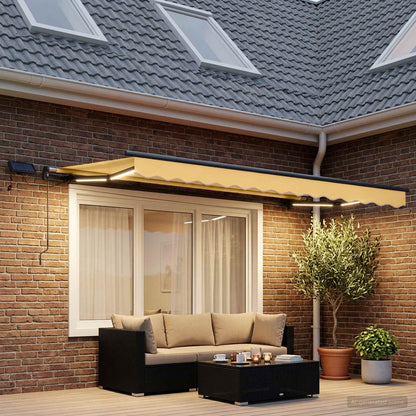 vidaXL Retractable Awning Sand 300 x 250 cm Fabric and Aluminium