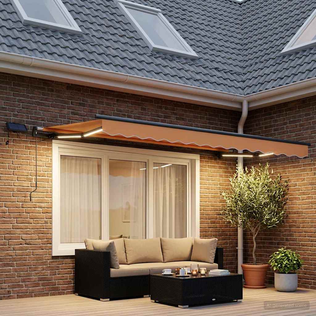 vidaXL Retractable Awning Sand 300 x 250 cm Fabric and Aluminium