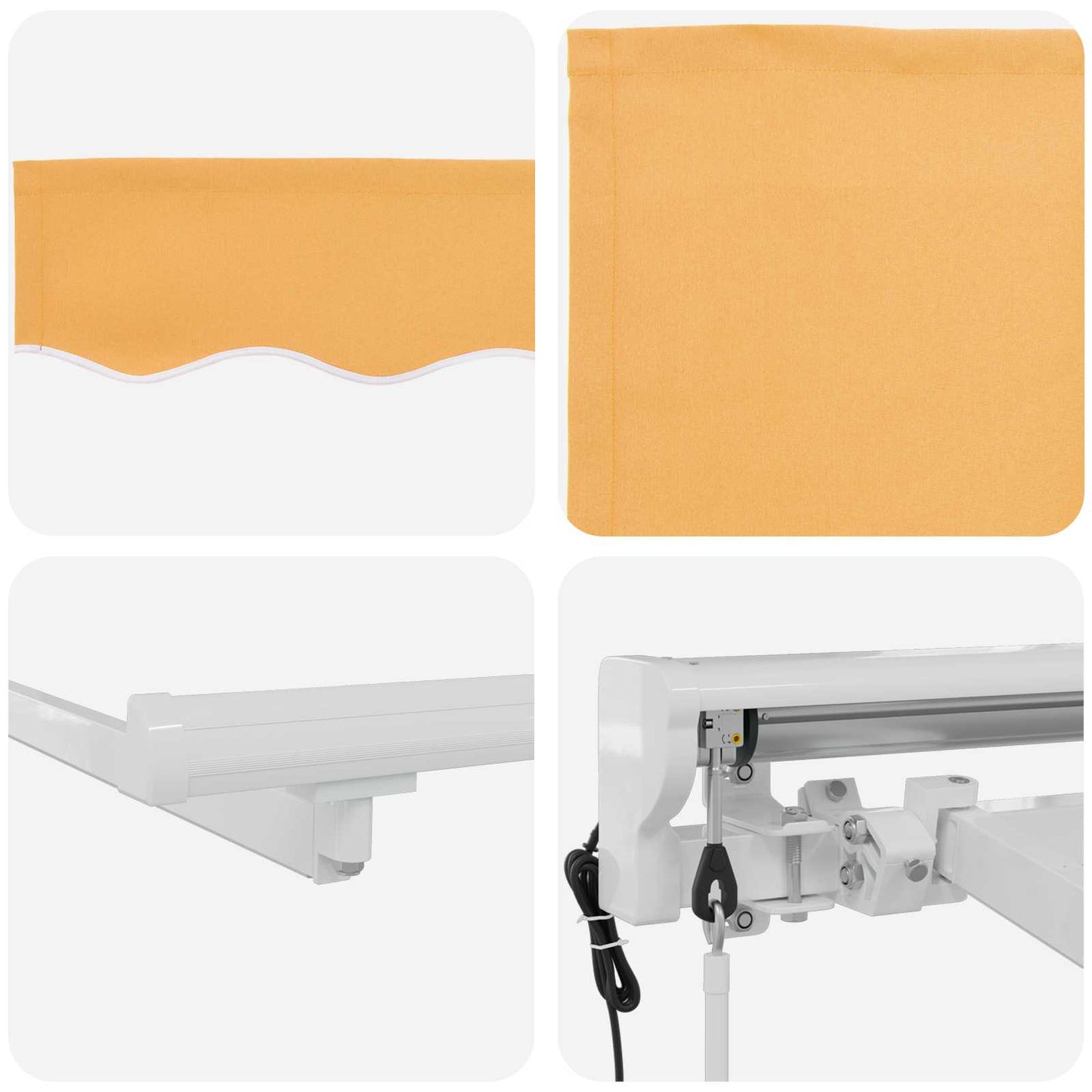 vidaXL Electric Retractable Awning Sand 3 x 2.5 m