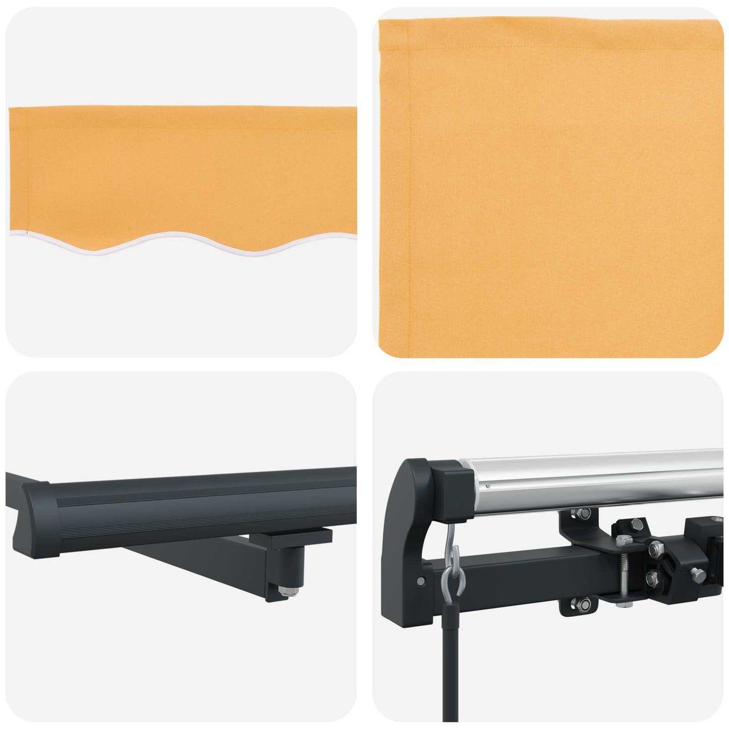 vidaXL Retractable Awning Sand 350 x 250 cm Fabric and Aluminium