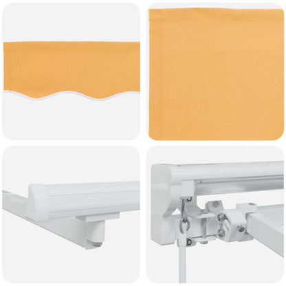 vidaXL Manual Retractable Awning Sand 3.5 x 2.5 m