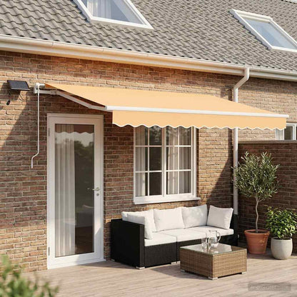 vidaXL Retractable Awning Sand 500 x 300 cm Fabric and Aluminium