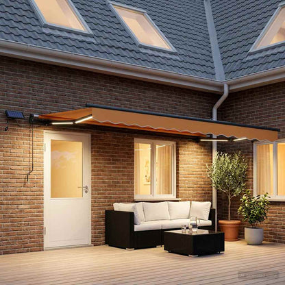 vidaXL Retractable Awning Sand 600 x 350 cm Fabric and Aluminium
