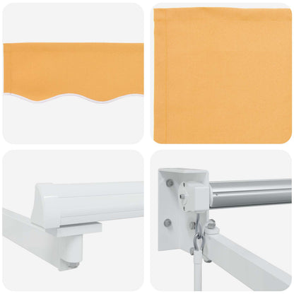 vidaXL Manual Retractable Awning with LEDs Sand