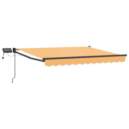 vidaXL Manual Retractable Awning with LEDs Sand
