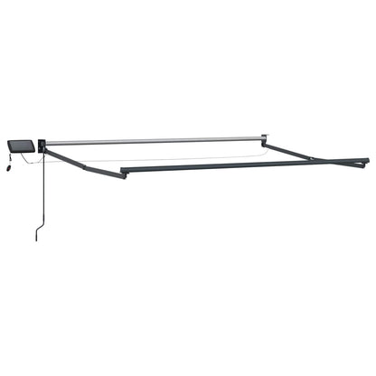 vidaXL Manual Retractable Awning with LEDs Sand