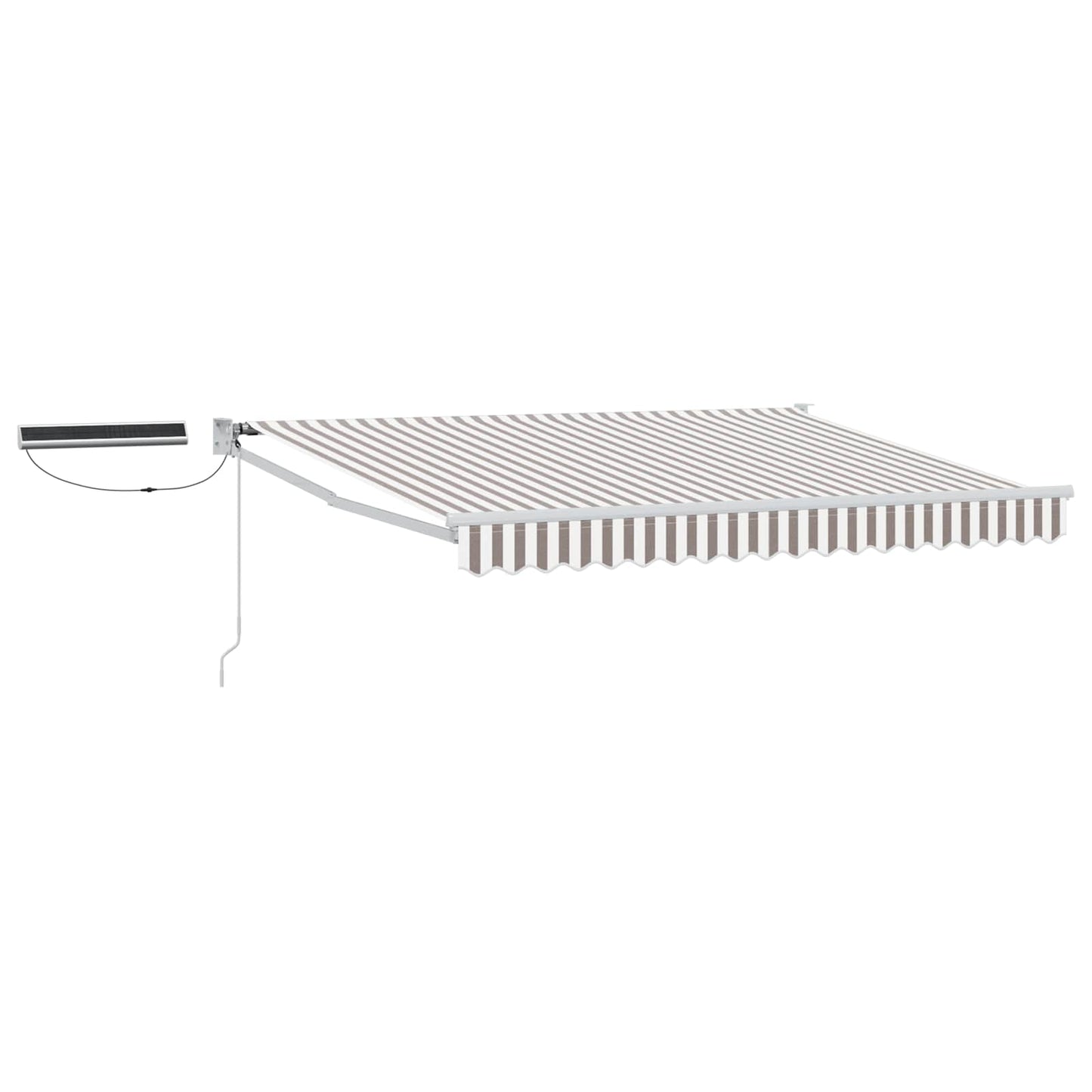 vidaXL Electric Retractable Awning Light Grey and White