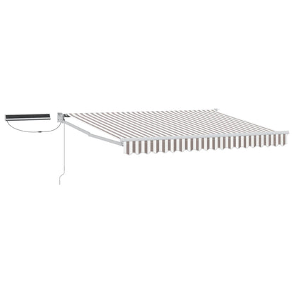 vidaXL Electric Retractable Awning Light Grey and White