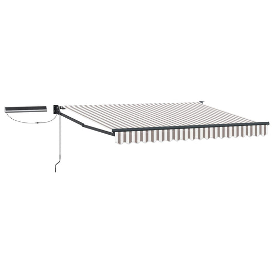 vidaXL Electric Retractable Awning Light Grey and White