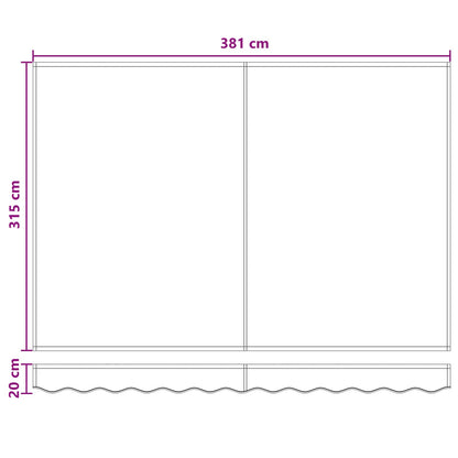 vidaXL Electric Retractable Awning Sand 100% Polyester and Aluminium