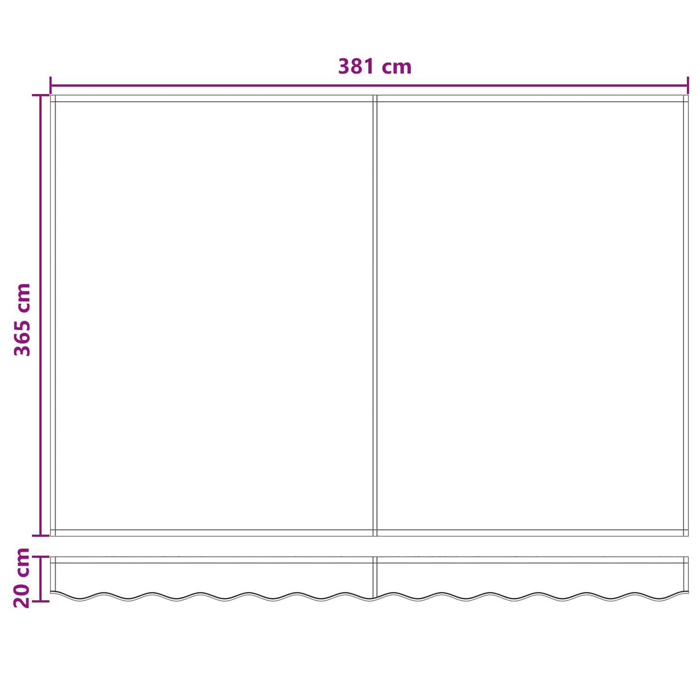vidaXL Retractable Awning Taupe 400 x 350 cm Polyester and Aluminium
