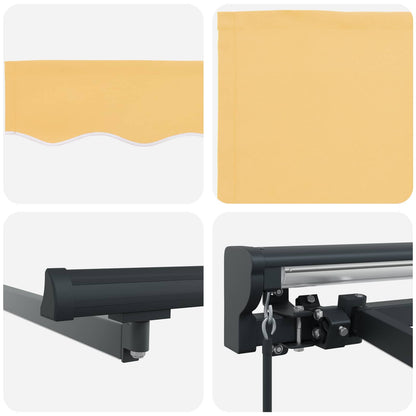 vidaXL Manual Retractable Awning Sand 4 x 3.5 m