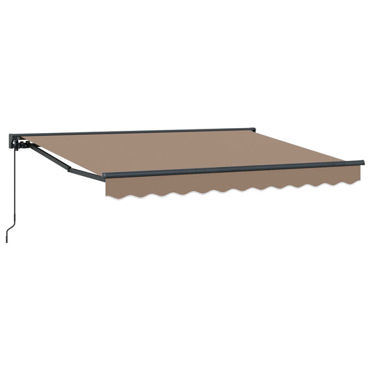 vidaXL Manual Retractable Awning Taupe 4 x 3.5 m