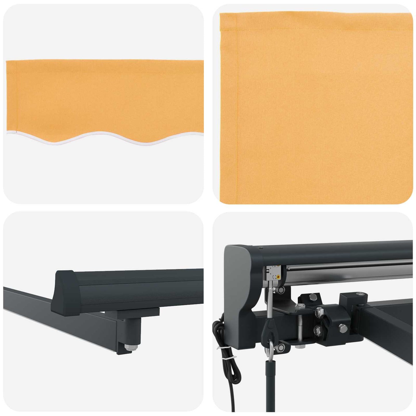 vidaXL Electric Retractable Awning Sand 4 x 3.5 m