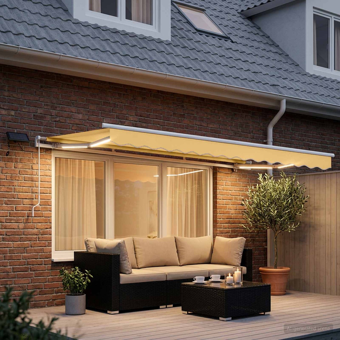 vidaXL Retractable Awning Sand 450 x 300 cm Fabric and Aluminium