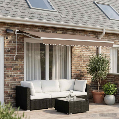 vidaXL Retractable Awning Taupe 450 x 300 cm Fabric and Aluminium