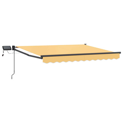 vidaXL Manual Retractable Awning with LEDs Sand