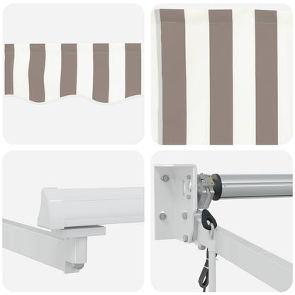 vidaXL Electric Retractable Awning Light Grey and White