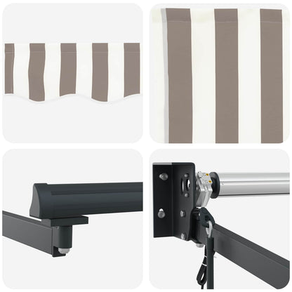 vidaXL Electric Retractable Awning Light Grey and White