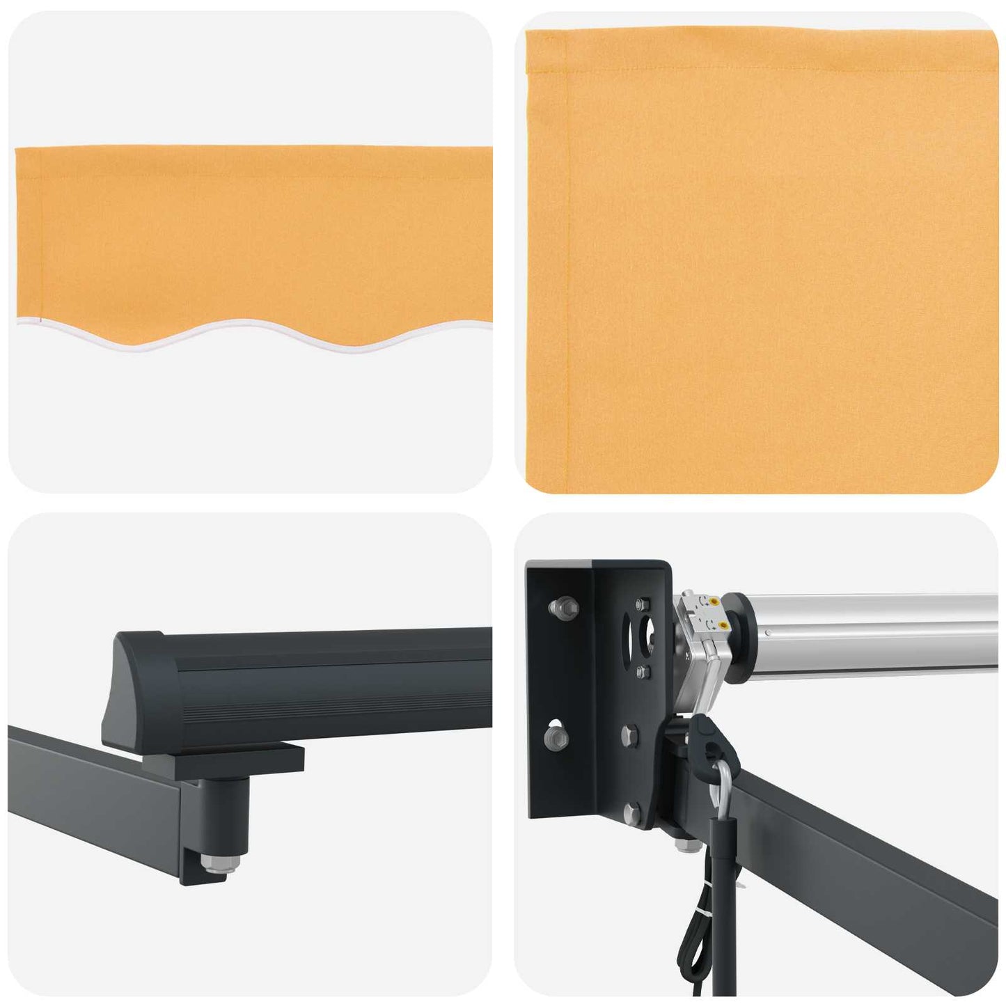 vidaXL Electric Retractable Awning Sand 4.5 x 3 m