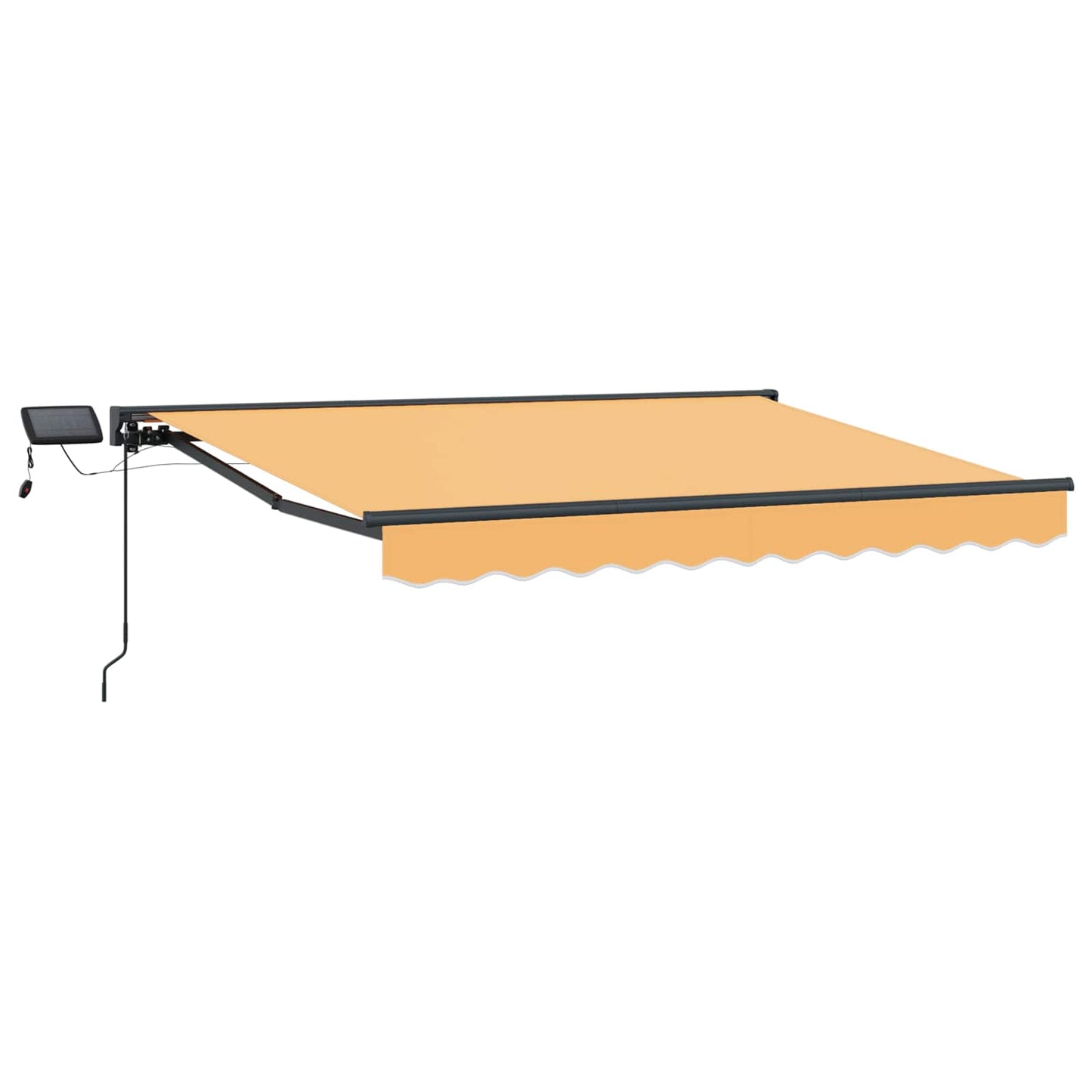 vidaXL Manual Awning Frame with LEDs Sand 4.5 x 3 m
