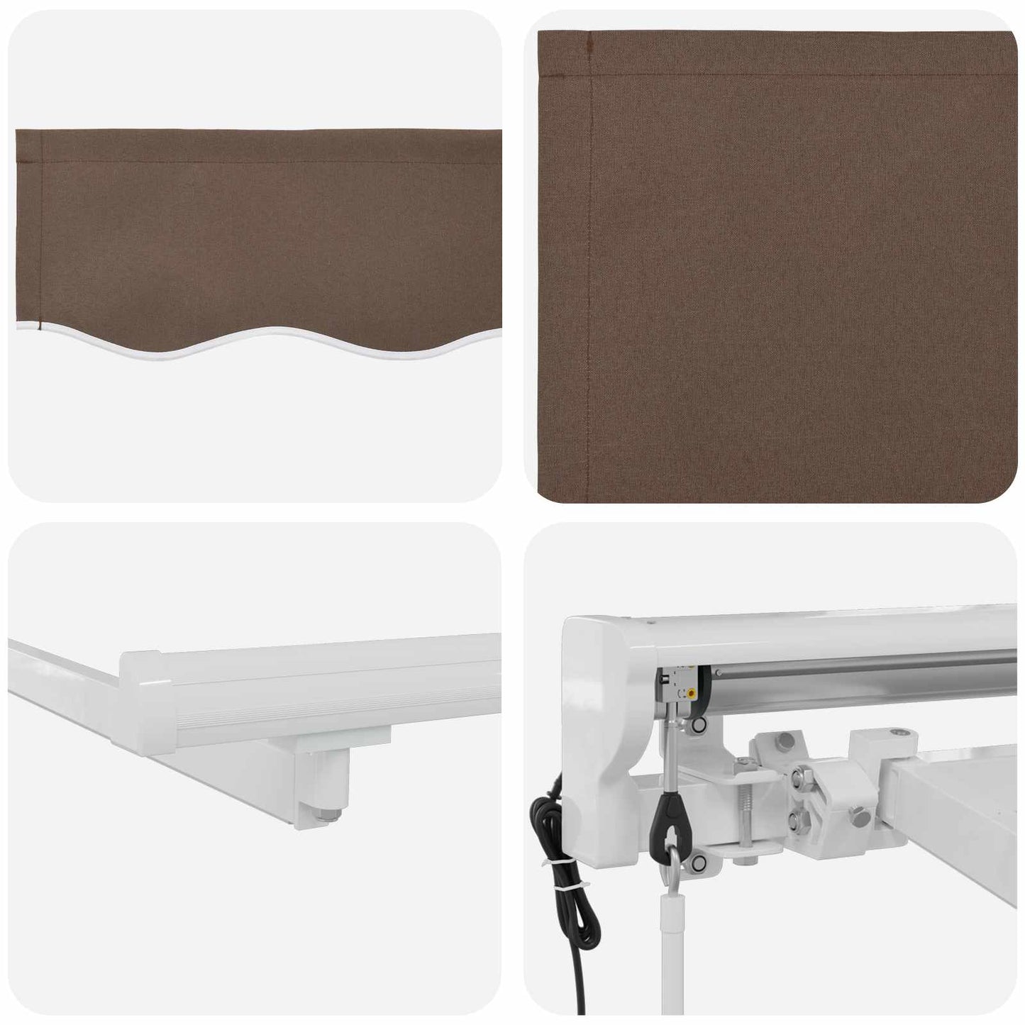 vidaXL Electric Retractable Awning Taupe 4.5 x 3 m