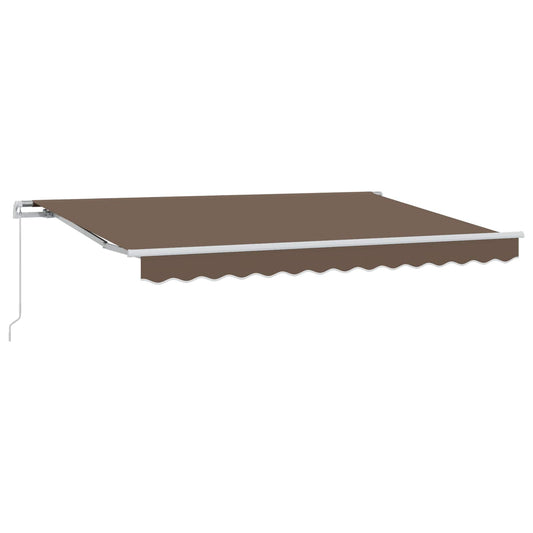 vidaXL Retractable Awning Taupe 450 x 350 cm Polyester and Aluminium
