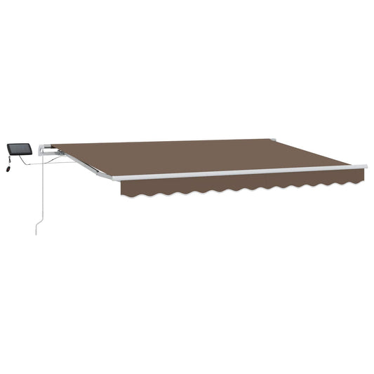 vidaXL Retractable Awning Taupe 450 x 350 cm Fabric and Aluminium
