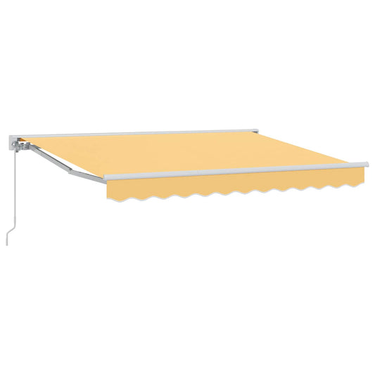vidaXL Manual Retractable Awning Sand 4.5 x 3.5 m