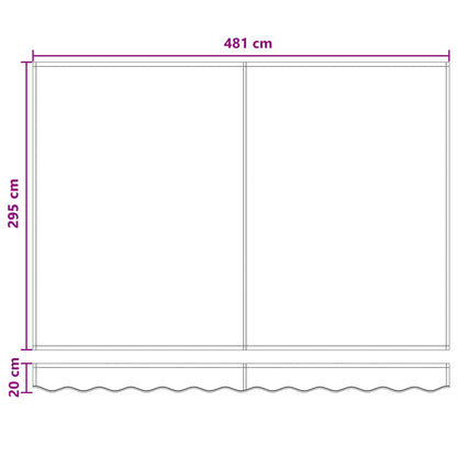 vidaXL Manual Retractable Awning with LEDs Sand