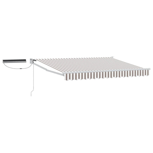 vidaXL Electric Retractable Awning Light Grey and White