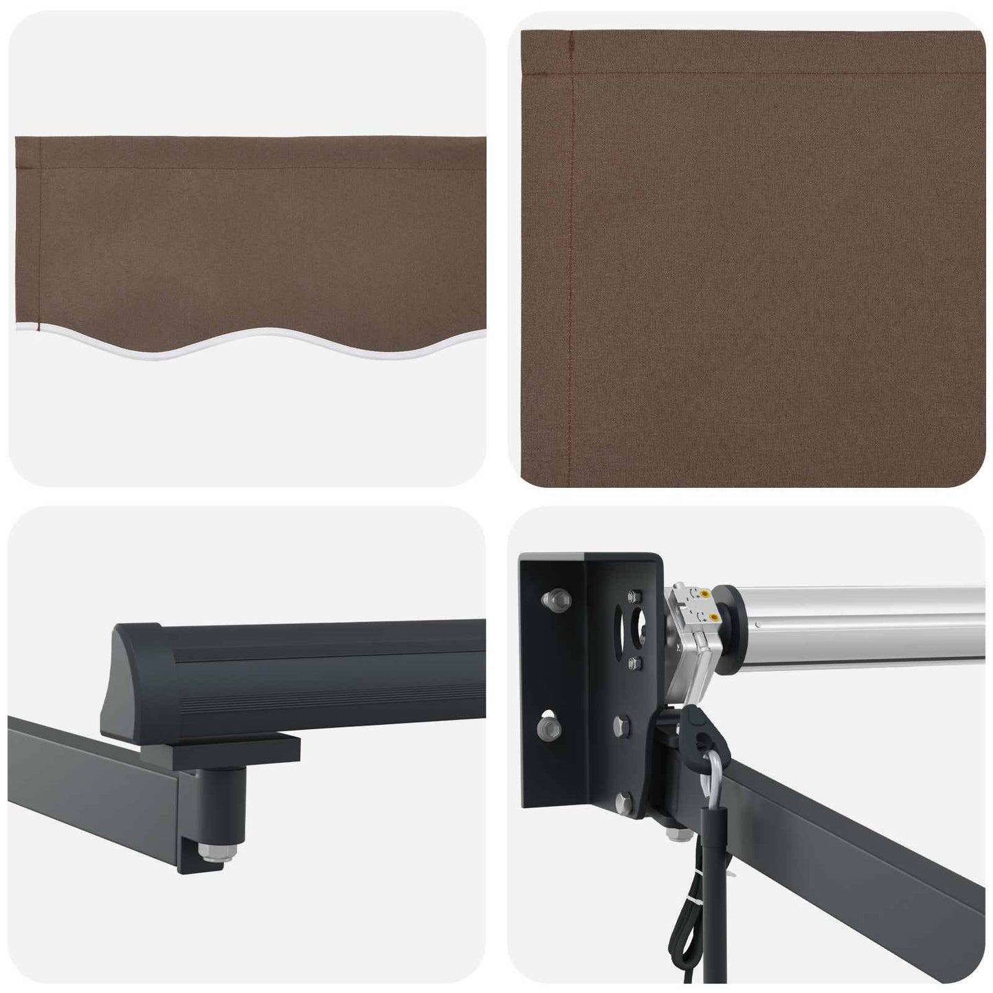 vidaXL Electric Retractable Awning Taupe 5 x 3 m