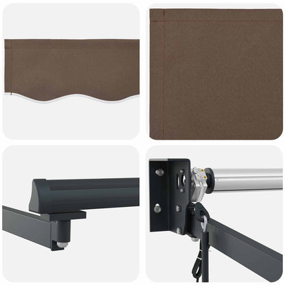 vidaXL Electric Retractable Awning Taupe 5 x 3 m