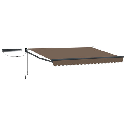 vidaXL Electric Retractable Awning Taupe 5 x 3 m