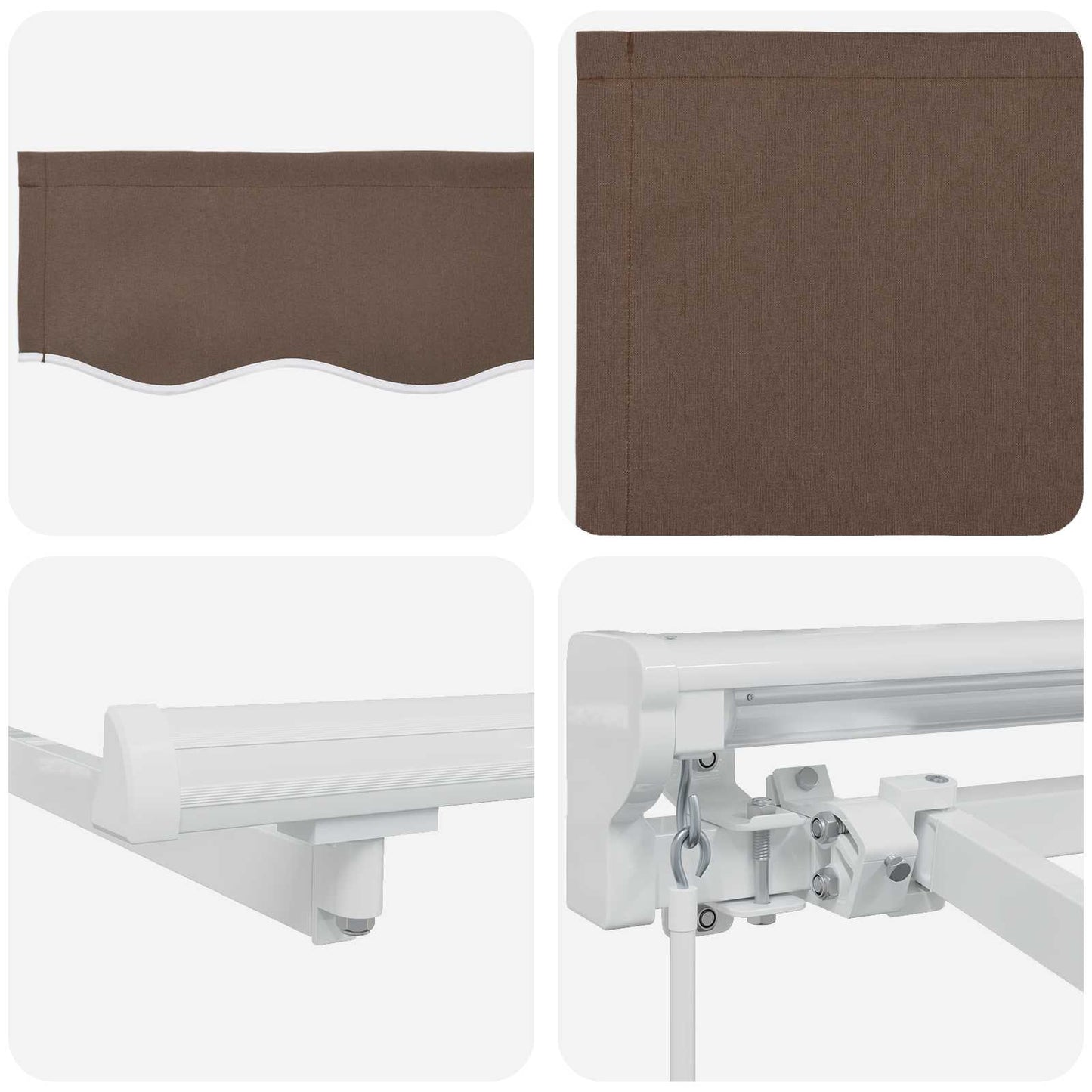 vidaXL Manual Retractable Awning Taupe 5 x 3 m Polyester and Aluminium
