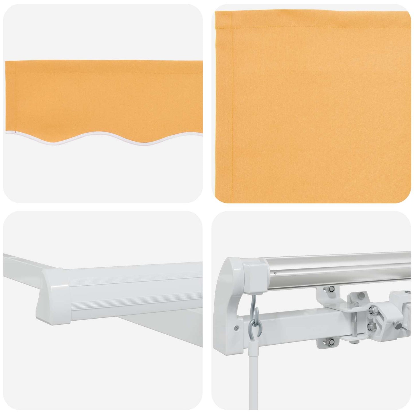 vidaXL Retractable Awning Sand 500 x 350 cm Fabric and Aluminium