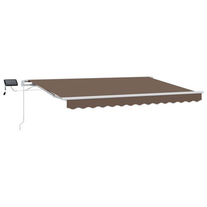 vidaXL Retractable Awning Taupe 500 x 350 cm Fabric and Aluminium