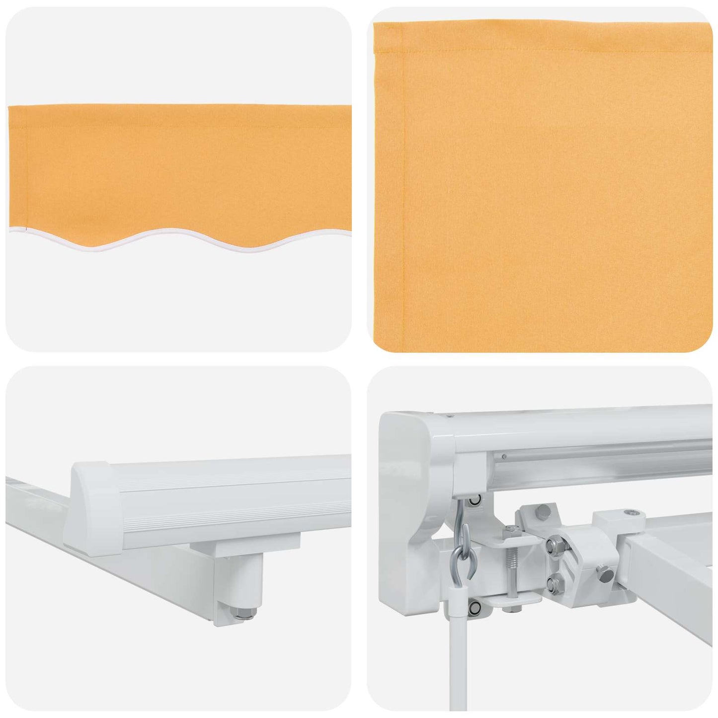 vidaXL Manual Retractable Awning Sand 5 x 3.5 m