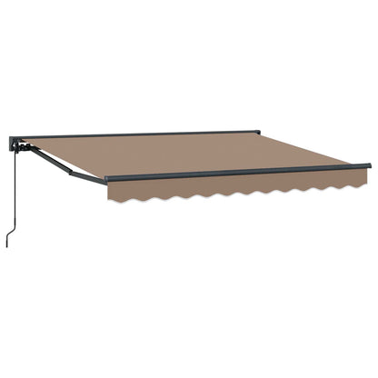 vidaXL Manual Retractable Awning Taupe 5 x 3.5 m