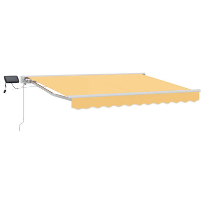 vidaXL Manual Awning Frame with LEDs Sand 5 x 3.5 m