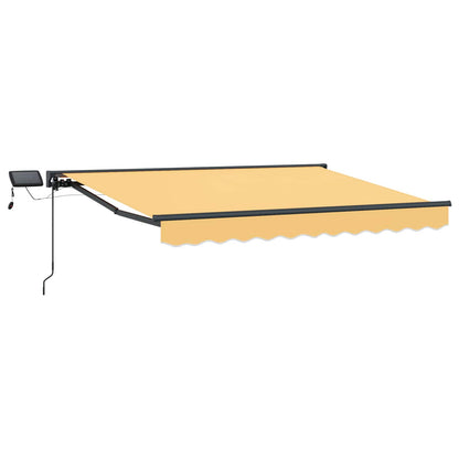vidaXL Manual Awning Frame with LEDs Sand 5 x 3.5 m