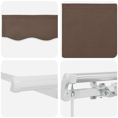 vidaXL Retractable Awning Taupe 600 x 300 cm Polyester and Aluminium