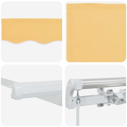 vidaXL Retractable Awning Sand 600 x 300 cm Fabric and Aluminium