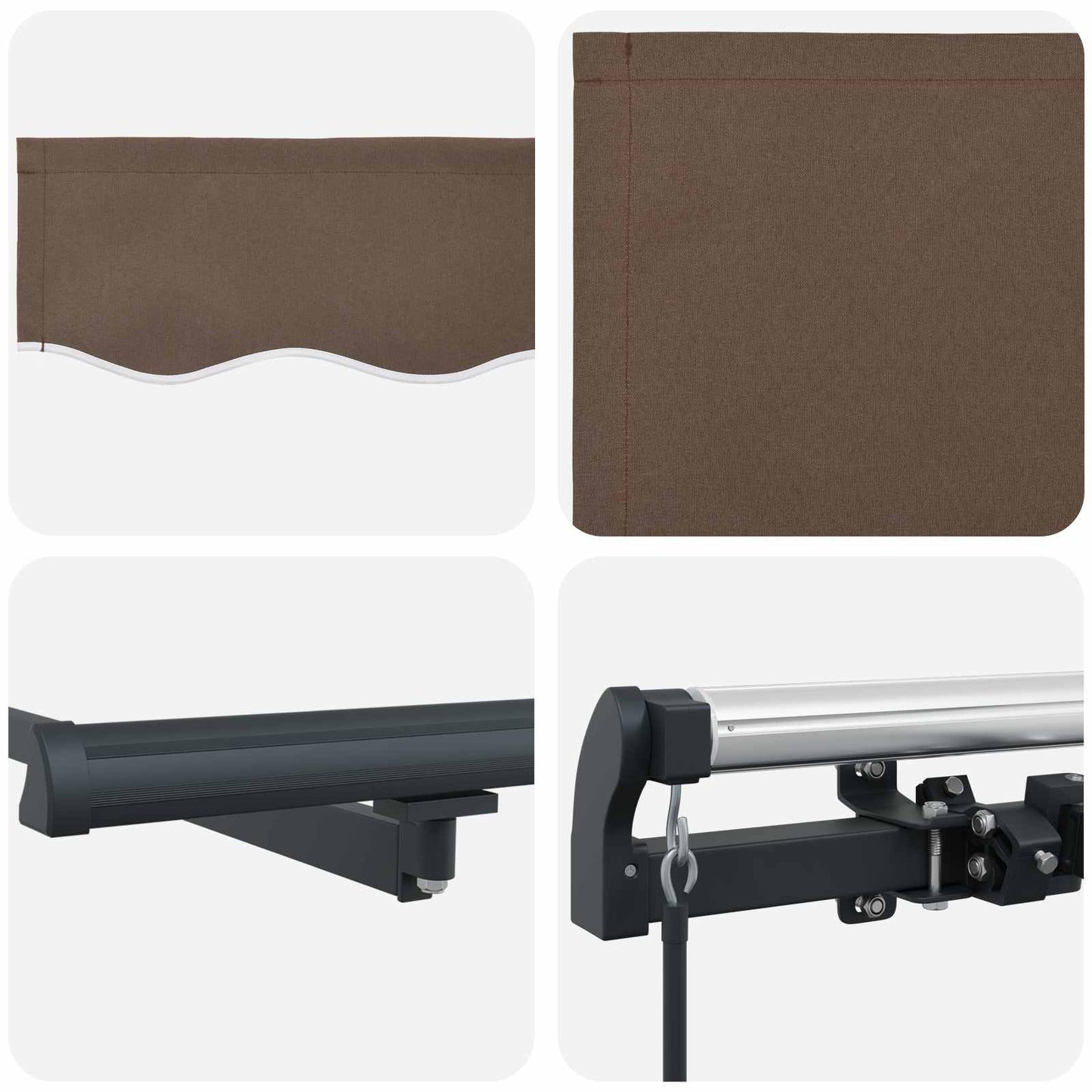 vidaXL Retractable Awning Taupe 600 x 350 cm Polyester and Steel