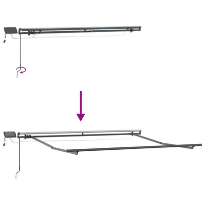vidaXL Retractable Awning Taupe 600 x 350 cm Fabric