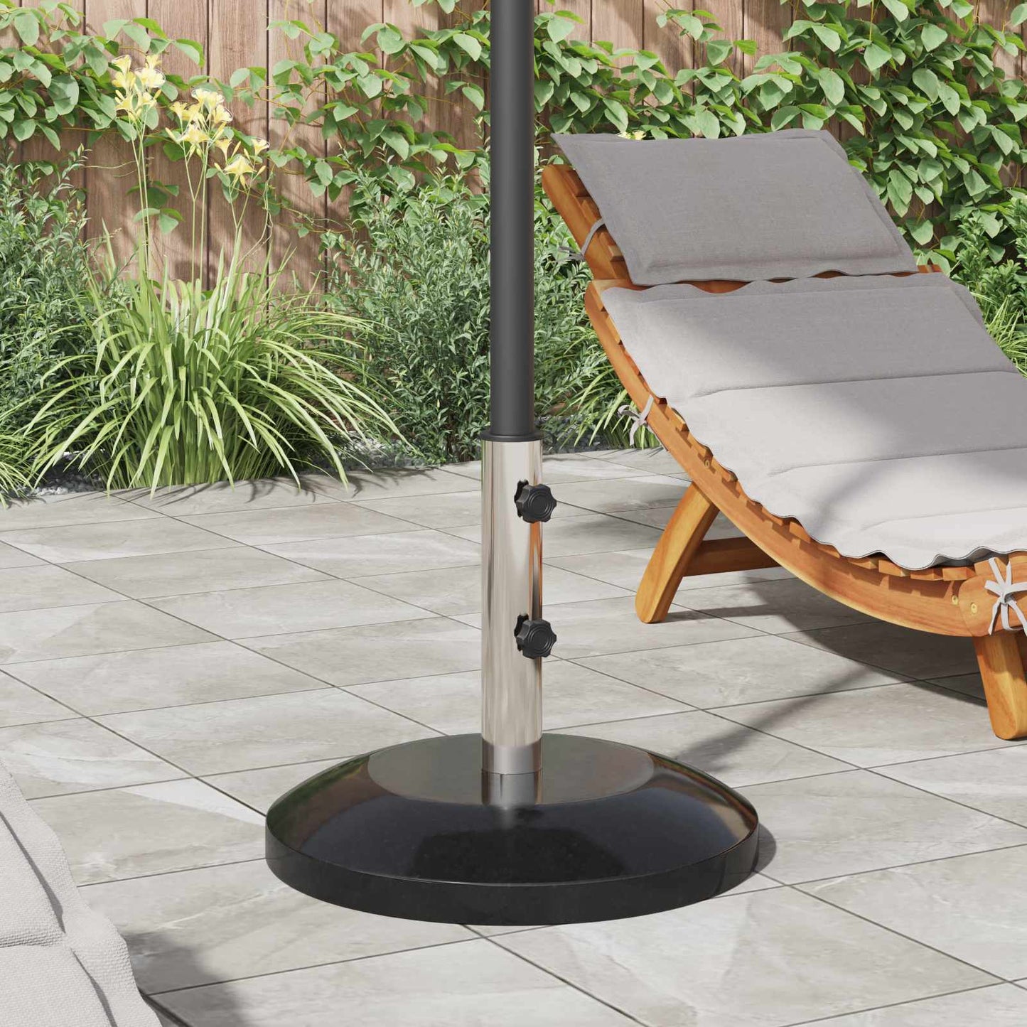 vidaXL Parasol Base for 40-50 mm Pole 26.75 kg Black for 40-50 mm Pole