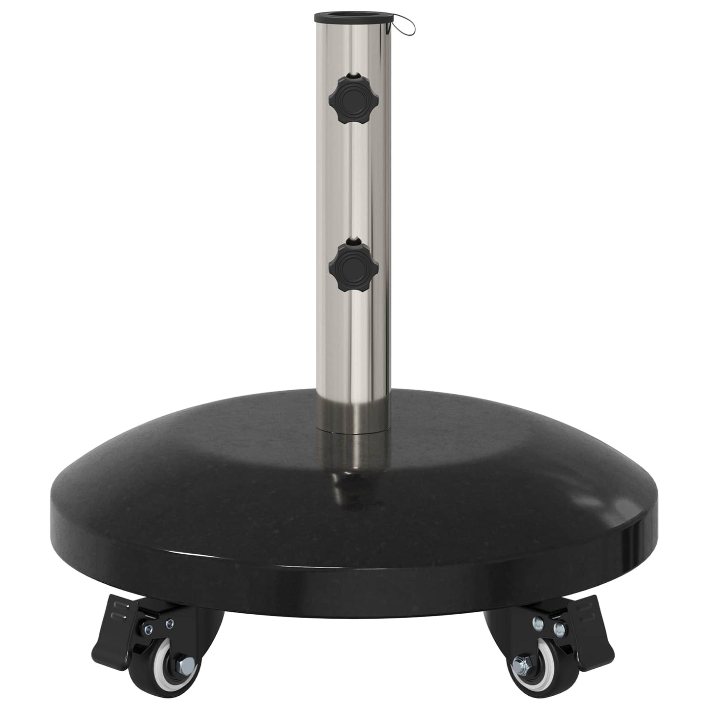 vidaXL Granite Parasol Base with Wheels for 40-50 mm Pole 29 kg Black